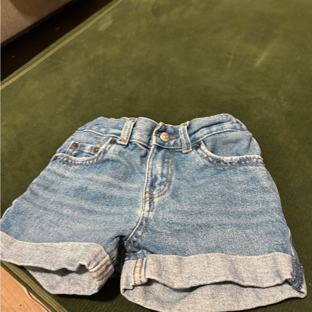 Levi's Light Blue Girlfriend Shorts